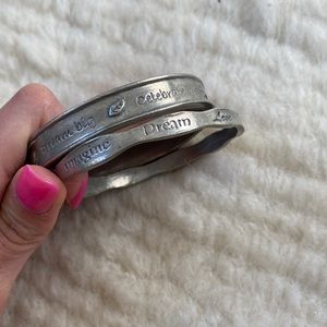 Set of Believe, Smile, Share Joy, Live Simply, etc Life Sayings Bracelets